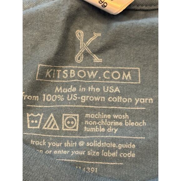 NWT Medium Kitsbow T Shirt Blue Ridge Logo Made In USA Blue Short Sleeve - Picture 6 of 11